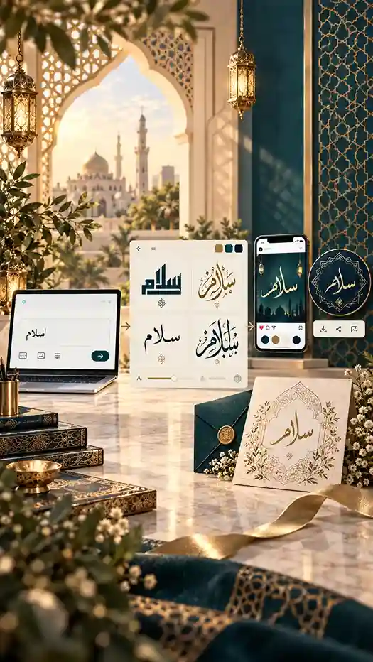 Stylish arabic text